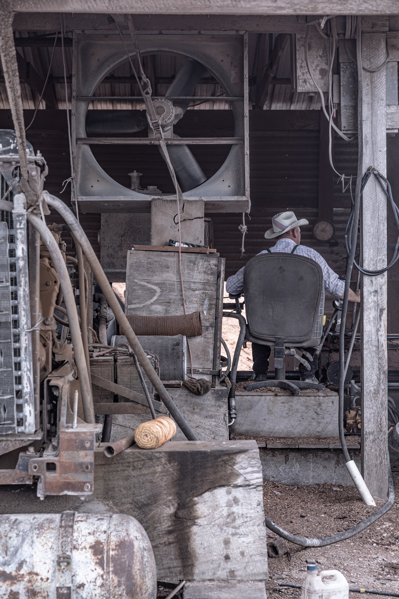 The fan of the grain dryer